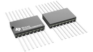 Two Texas Instruments integrated circuits on a green background