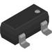 Transistor in a SOT-23 package on a white background
