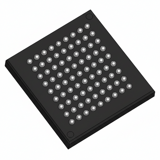 XCZU3EG-1SBVA484E Black square with circular indentations on a white background
