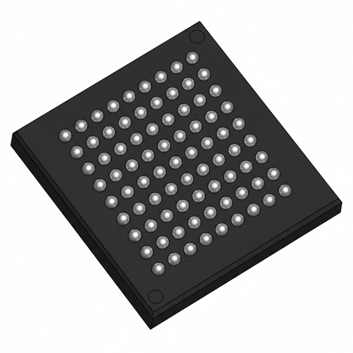 XCZU3EG-1SBVA484E Black square with circular indentations on a white background